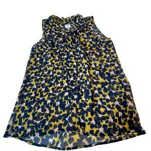 Cabi Women's Sleeveless Blouse Size S Leopard Print Polyester